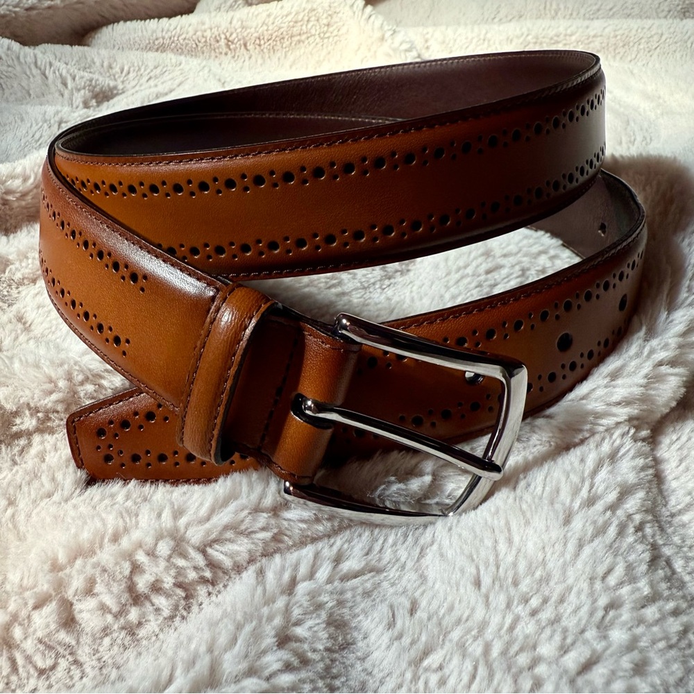 Allen Edmonds Manistee Men’s 40 Dress Leather Belt Walnut Brown (74090)
